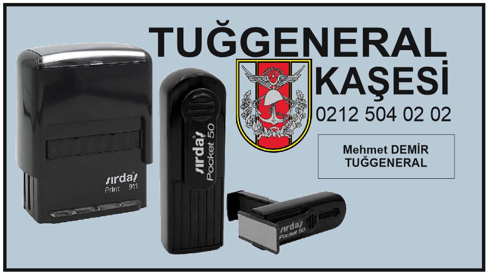 tuğgeneral kaşesi, askeri kaşe, kişiye özel tuğgeneral kaşesi, tuğgeneral mühür, askeri personel kaşesi