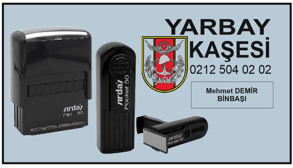 yarbay kaşesi, askeri kaşe, kişiye özel yarbay kaşesi, yarbay mühür, askeri personel kaşesi