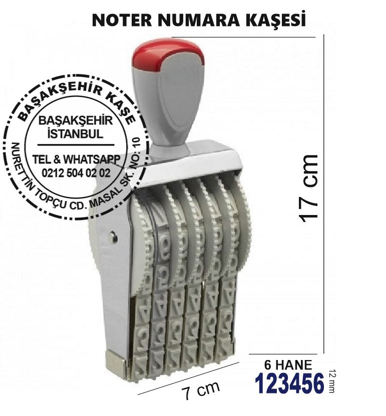 NOTER KAŞESİ, NOTER NUMARATÖR, NOTER RAKAM KAŞESİ